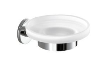 Touch - Porte Savon Mural avec Coupelle en Verre Satiné - A46110