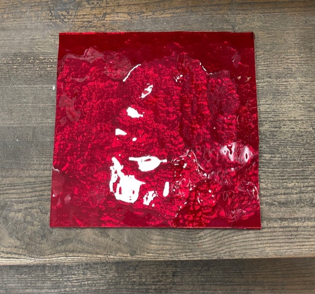 Miroir Coloré - Rouge Cerise - 20 x 20 cm