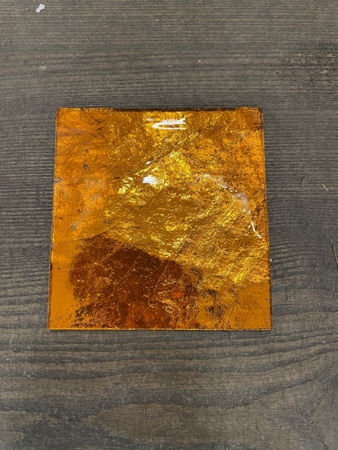 Miroir Coloré - Ambre - 10 x 10 cm