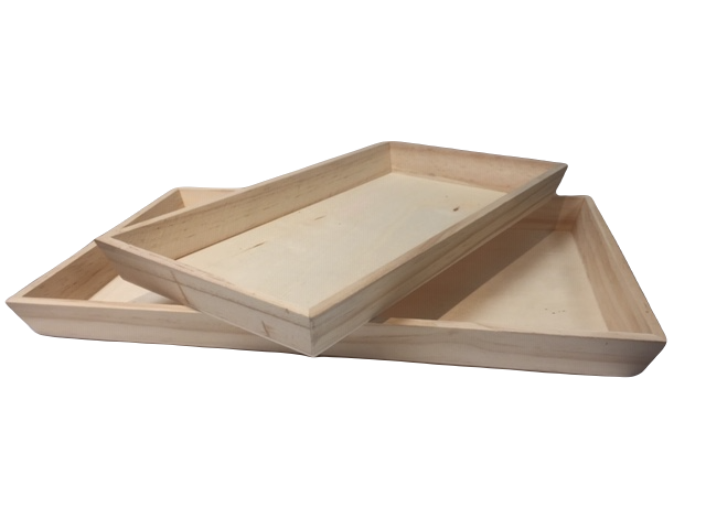 Plateau en Bois 38.5 x 24 cm .