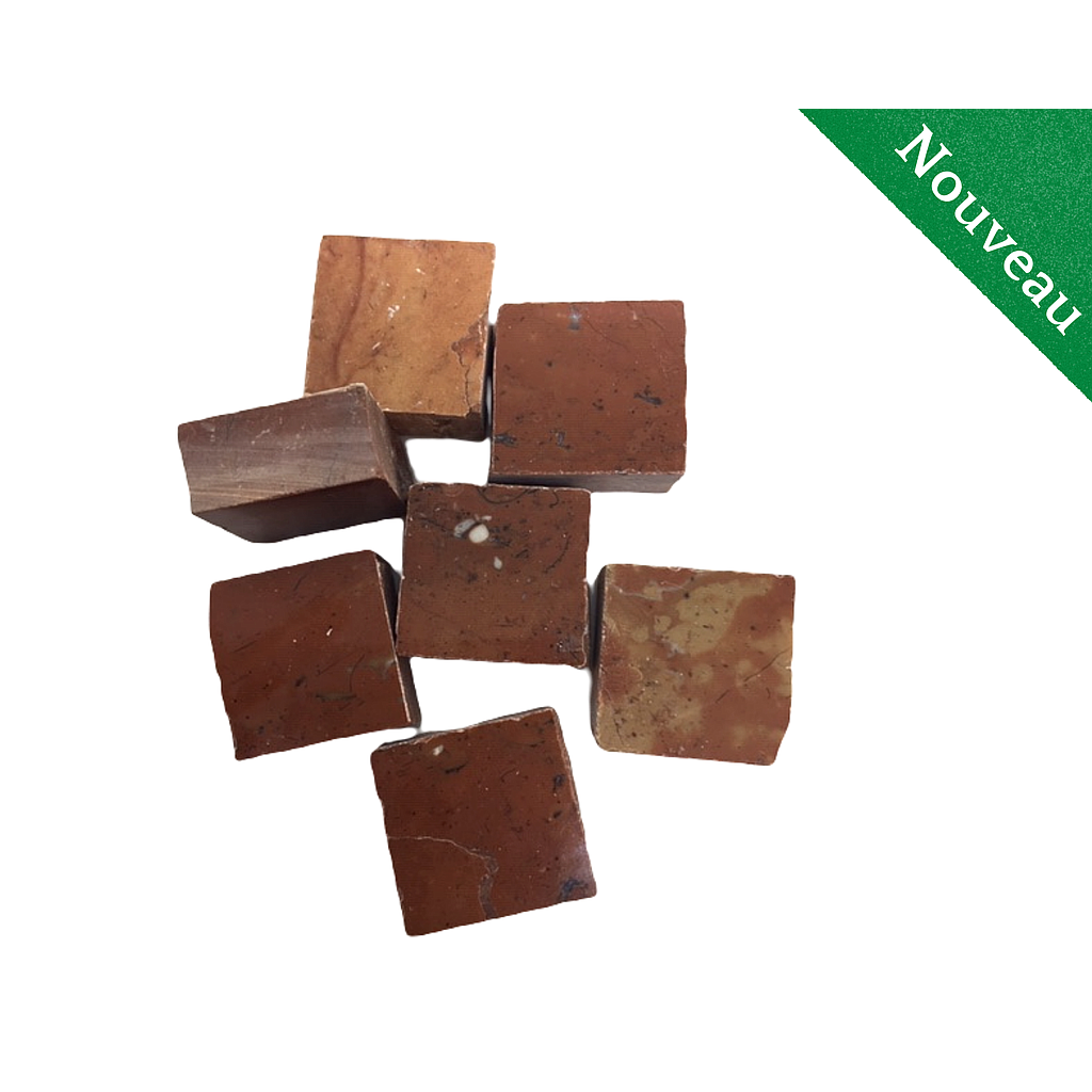 Marbre - Rosso Colleman - 2 X 2 cm , Par 100g