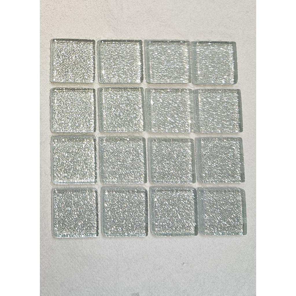 Pailleté 2,5 x 2,5 cm (EPAIS) - Argent, Par 100 gr 