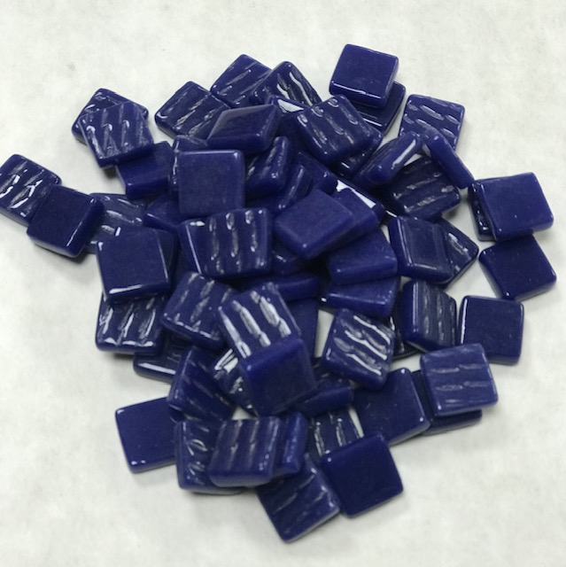 Pâte de Verre 0.8 x 0.8 cm - Bleu cobalt , Par 100 g .