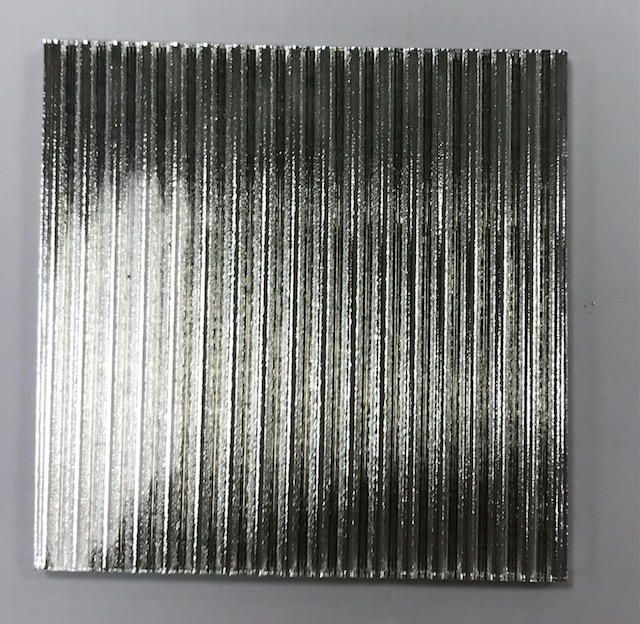 Miroir coloré - Argenté rayé - 10 X 10 CM