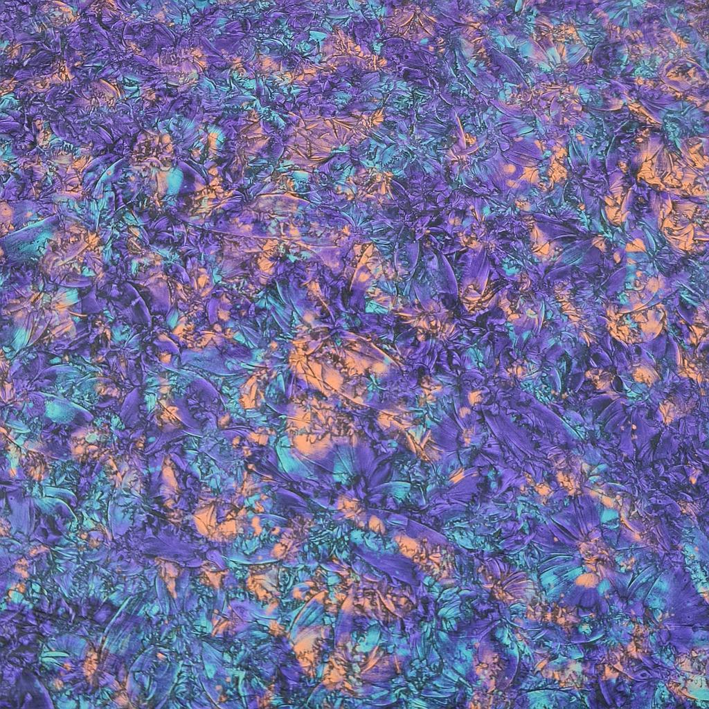 Van Gogh - Violet , bleu vert , cuivré - 20 x 20 cm- n°35