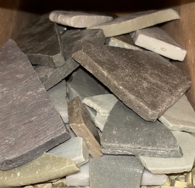 Morceaux de Dalles de Smalt Orsoni Gris, par 500g