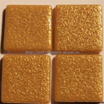 Pate de verre satinée Or 2,5 x 2,5 cm, par 100g