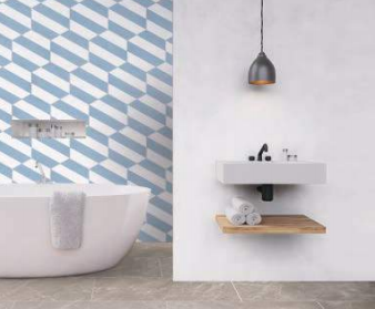 Hexagone Capri, 25 x 22 cm, Ep. 9 mm, Vendu au m², 1 Bte = 1.04 m² 