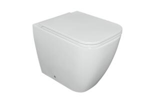 Quadra - WC à Poser Avec Abattant - 65 x 35 x h.43 - 