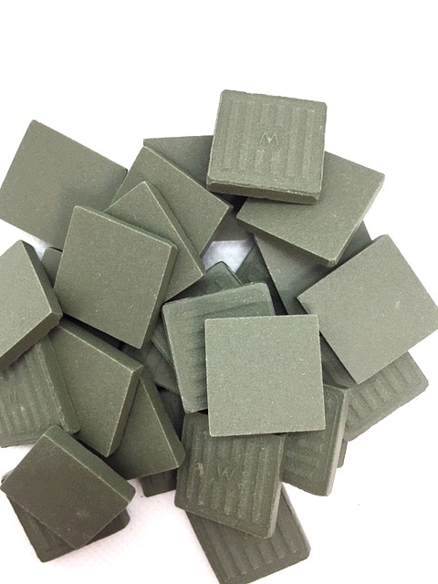 Grès Cérame 2 x 2 cm Vert Australien, Par 100 gr