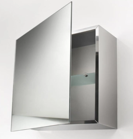 Armoire Inox Suspendu Avec Miroir - PK 51511