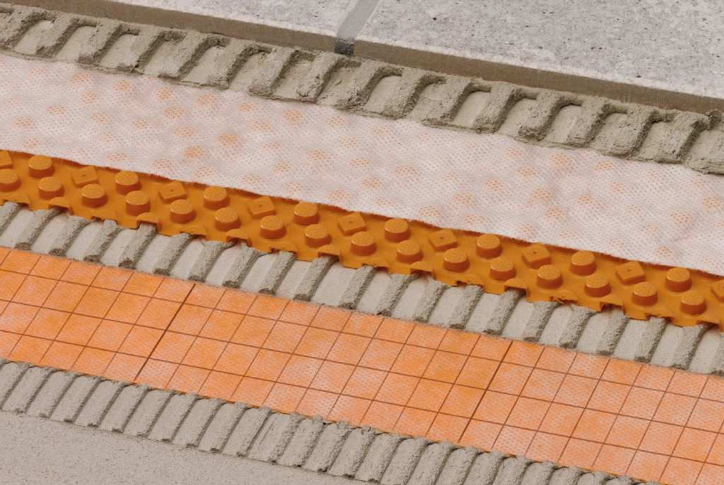 Natte de découplage et drainage - Ditra-Drain 4 - Largeur 1 m