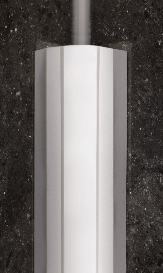 Profilé mural - ECK-KHK-E - Acier Inox - 2.50 ml
