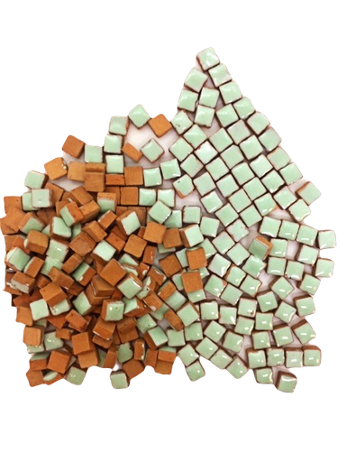 [103046] Mini Terre Cuite 5 x 5 mm Vert Clair , Par 50g