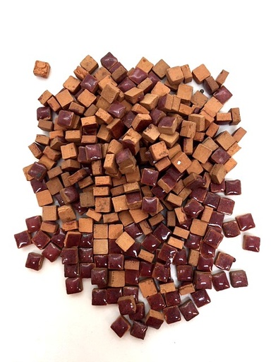 [103063] Mini Terre Cuite 5 x 5 mm Rouge Vin, par 50g