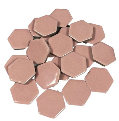 [HX220] Hexagone 2,3 x 2,3 cm - Rose, Par 100 gr