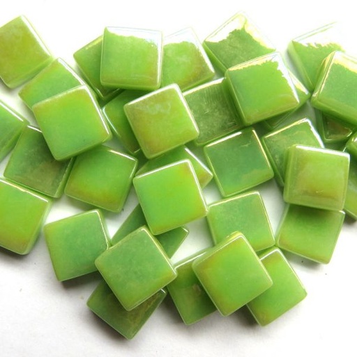 [VGAAV003P] Pate de Verre 1.2 x 1.2 cm - Vert Pâle Irisé, Par 100 g