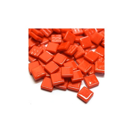 [107] Pâte de Verre 0.8 x 0.8 cm - Rouge Corail , Par 100 g