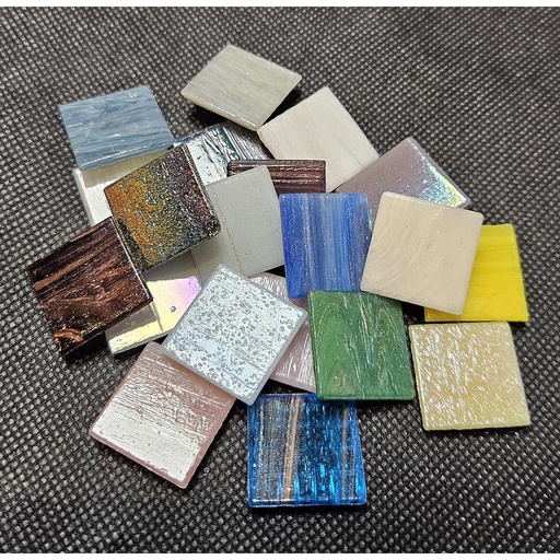 Mix pâte de verre 2 x 2 cm Bisazza et Trend, vendu par 500g
