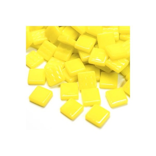 [028] Pâte de Verre 0.8 x 0.8 cm - Jaune Citron Unis, Par 100 g 