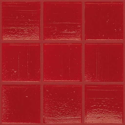 [206] Pate de Verre Unilis Rouge 206 2 x 2 cm , au m2