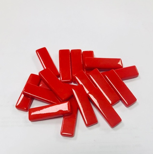 [107] Rectangle Rouge - 4 x 1 cm , par 100 g .