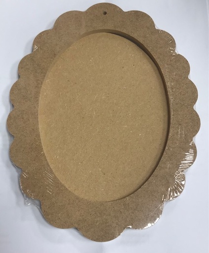 [4291] Cadre oval corolle moyen - 16 x 21 cm .
