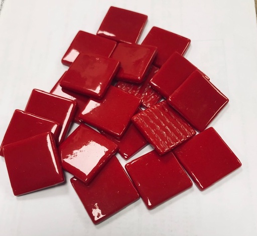 [blood red 109] Pâte de verre rouge profond - 2.5 x 2.5 cm , par 100g