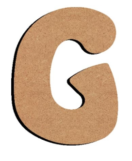 [056G] Lettre «G» Majuscule Arrondie 8 cm
