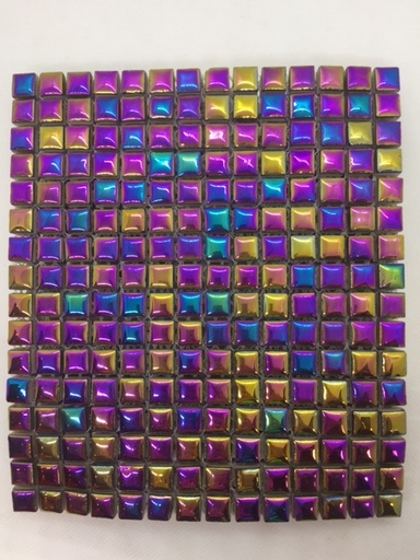 Micro Emaillée 9 x 9 mm n°44 Dichroic Multi, par 100g