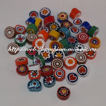 Millifiori n° 4 Mix Opaque 10-12 mm, par 50g
