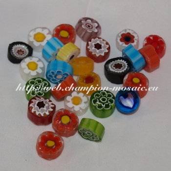 Millifiori n° 9 Mix Transparent 10-12 mm, par 50g