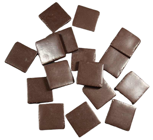 [urban wengué] Pate de verre Chocolat Satiné 2,4 x 2,4 cm, par 100g