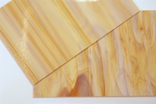 Plaque de Verre 20 x 20 cm  Ambre Foncé Blanc  n°14