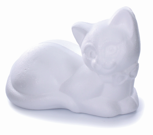 [VIT132] Chat Allongé Polystyrène 13.5 x 9.5 cm