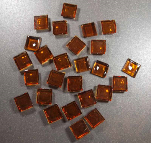 Transparent Ambre 2 x 2 cm, par 100 g