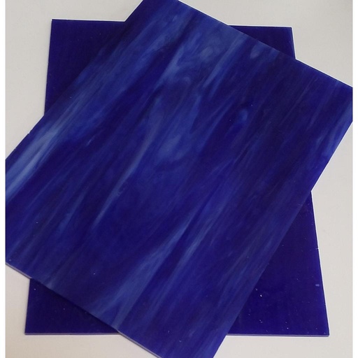 [T030-1520] Plaque de Verre 15 x 20 cm, Bleu Cobalt