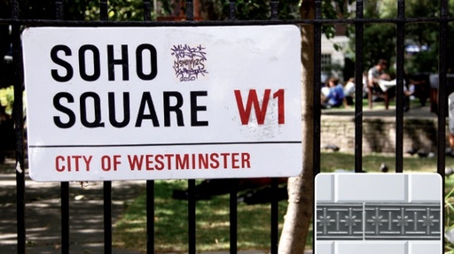 Carreaux Métro Soho Square, 13 x 13 cm, Vendu à la pièce