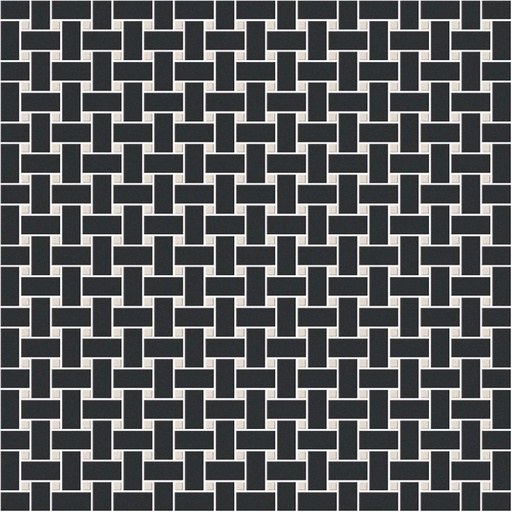 Grès Cérame Décors Basket Wave Collé, 2.35 x 5 cm + 1.2 x 1.2 cm, Vendu au m², 1 Bte = 0.92 m²